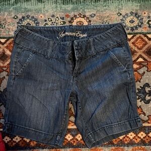 American Eagle Outfitters Dark Blue Jean Shorts